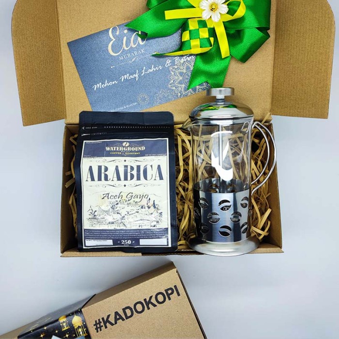 

NEW #KADOKOPI Hampers Lebaran Arabica / Robusta + French Press Idul Fitri - Arabica + FP
