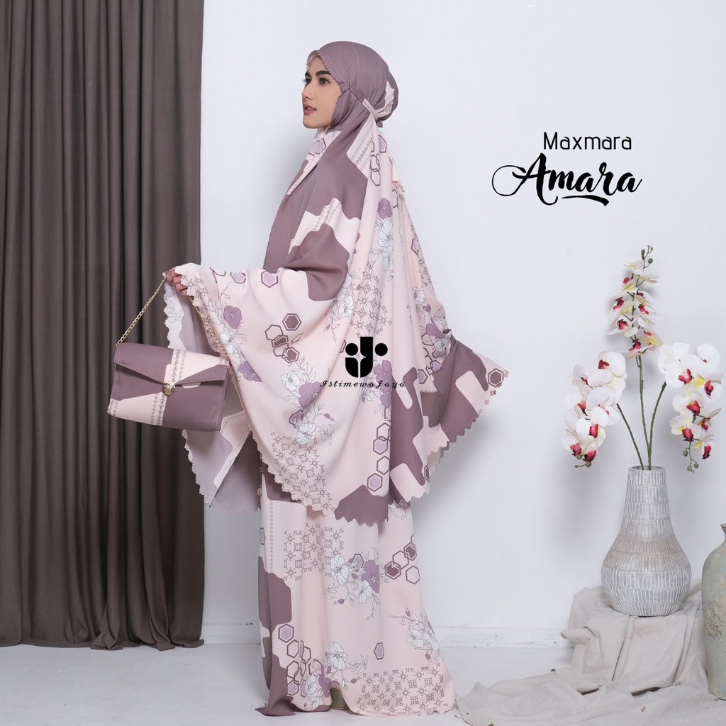 Mukena Maxmara 2in1 Luxury Printing Premium || Mukena silky premium || Mukena maxmara 2in1 laser cut