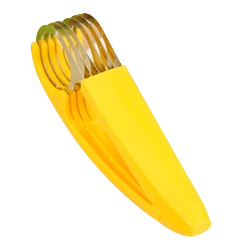 Alat Pengiris Pisang Sayuran Buah Salad Multifungsi Bahan Stainless Steel Untuk Dapur