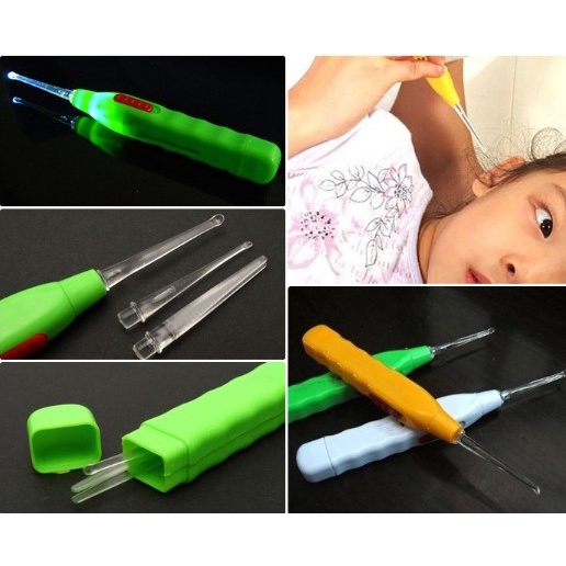 Pembersih Telinga LED Korek Kuping Anak Dewasa Lampu Senter Earpick Flashlight LED