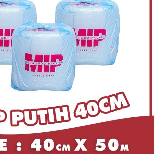 

BUBBLE WRAP ROLL 40 CM X 50 METER HITAM PUTIH MEGA INDO PACKING MIP - Mega 40cm Putih