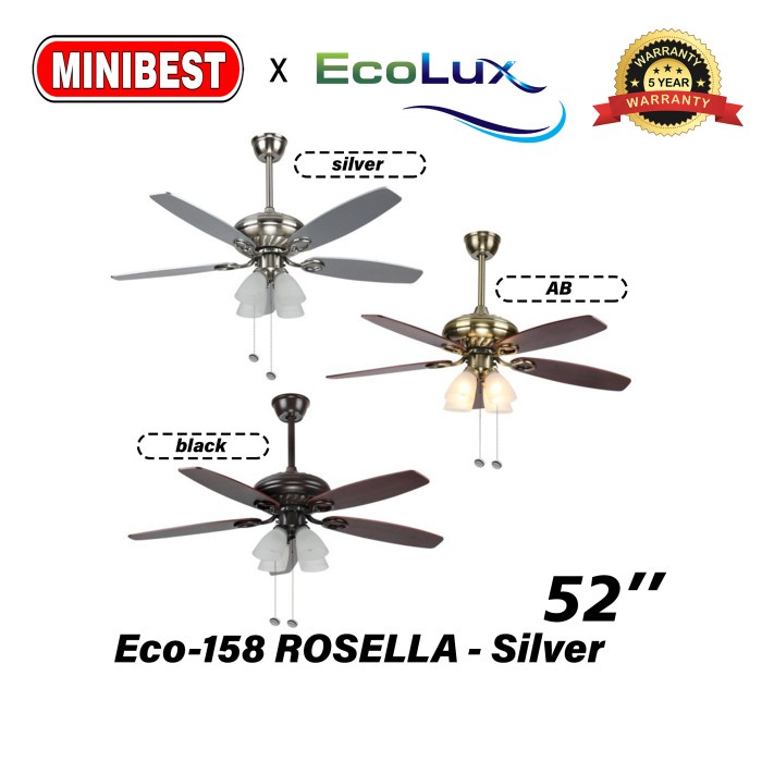 MB Kipas Angin Gantung kipas gantung Clasic Ecolux Eco-158 ROSELLA