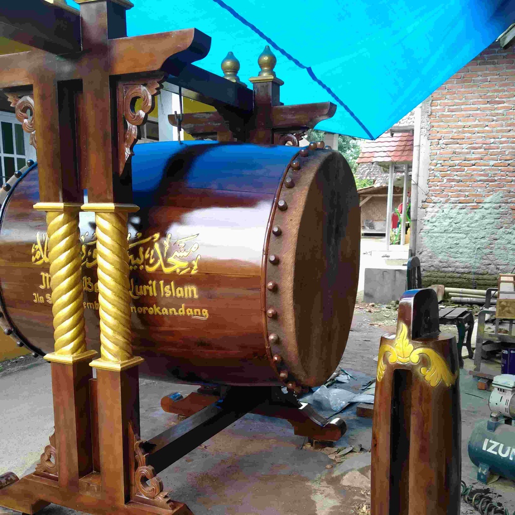 ( Bayar Setelah Bedug Sampai Lokasi Anda ) Bedug Masjid Besar Beduk Masjid Kayu Jati Kulit Sapi Kuli