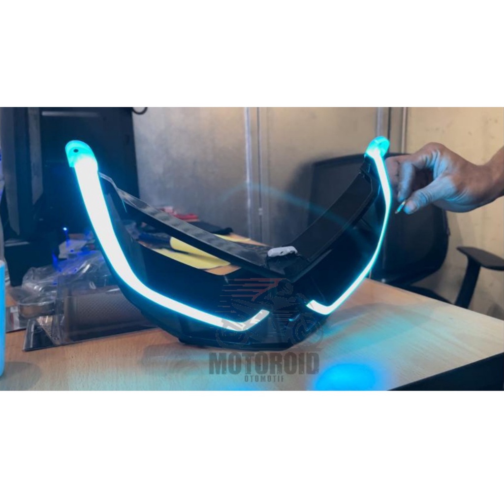 Frame Alis Drl Acrilic Lampu Depan LED untuk Yamaha NMAX155 NMAX-155 NMAX 155 2020 2021 DP 09