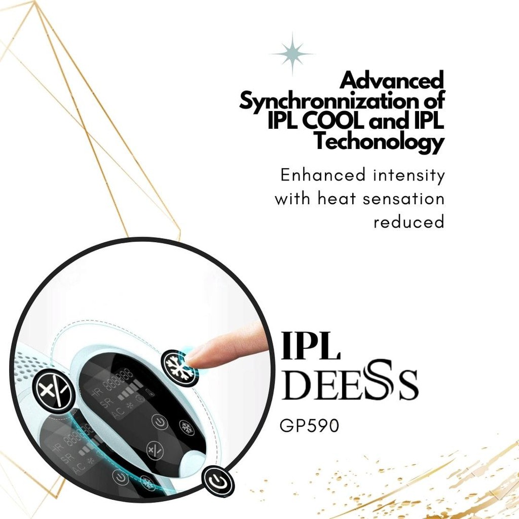 BEAUTY TOOLS IPL DEESS GP590 ICE COLD UNLIMITED SHOOTS HAIR REMOVAL SKIN REJUVE ACNE TREATMENT DESS DEES