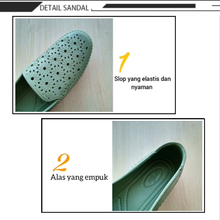 gof ATT SLN 495 SLP 04 SEPATU KARET SLIP ON WANITA Sepatu Cewek Anti Air Empuk Tidak Lecet Ringan