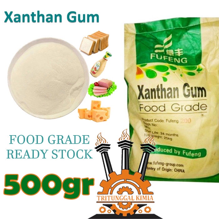 

Xanthan Gum pengental makanan dan minuman food grade 500gram xanthan gluten free halal asli original Fu Feng
