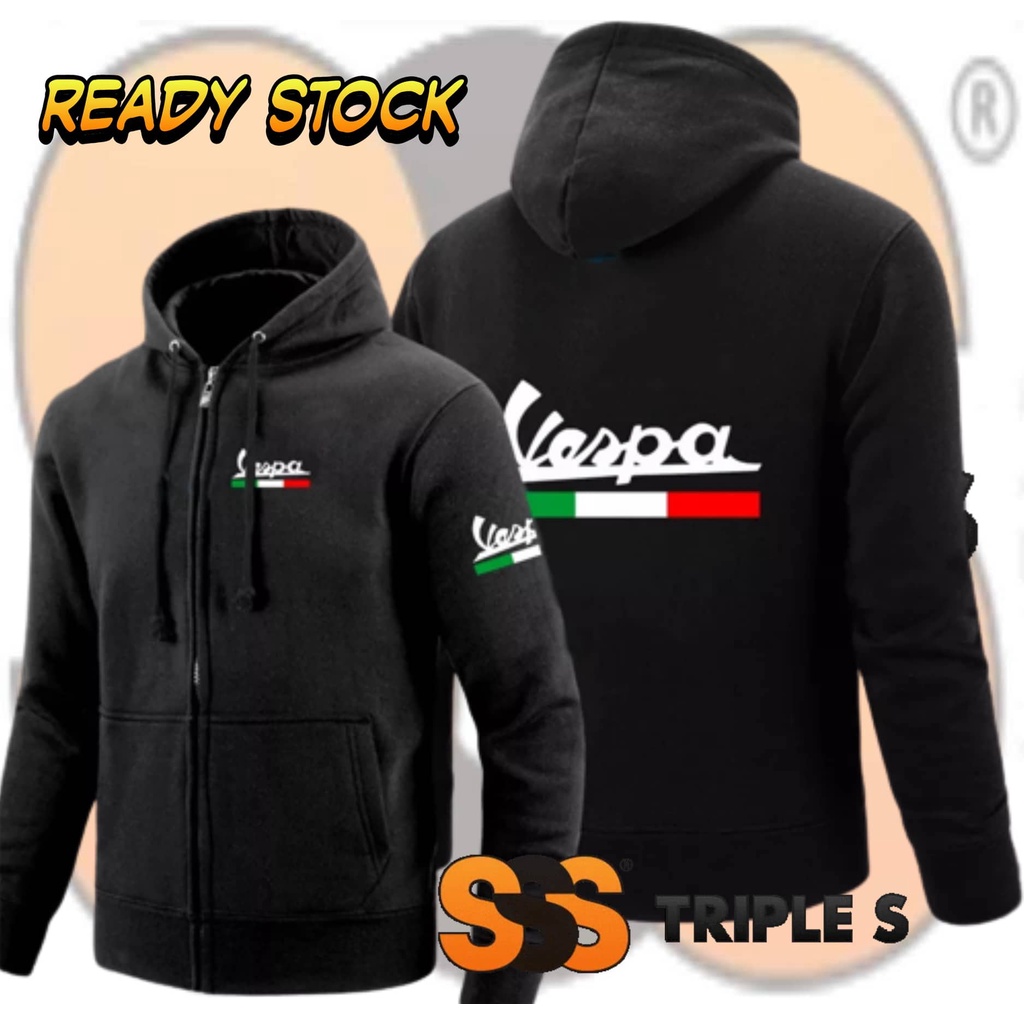 HOODIE ZIPPER VESPA NEW MODEL JAKET RESLETING KEREN SCOOTER MATIC MOTOR