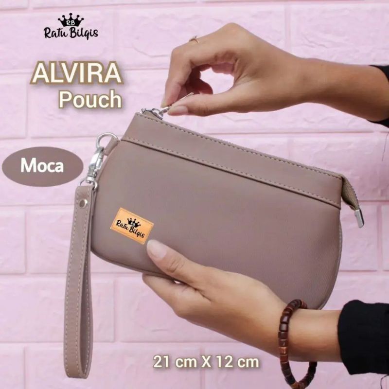 Alvira Pouch By Ratu Bilqis / Pouch Anti Air / Pouch Waterproof / Pouch Bahan Chocoly Premium / Dompet Handphone