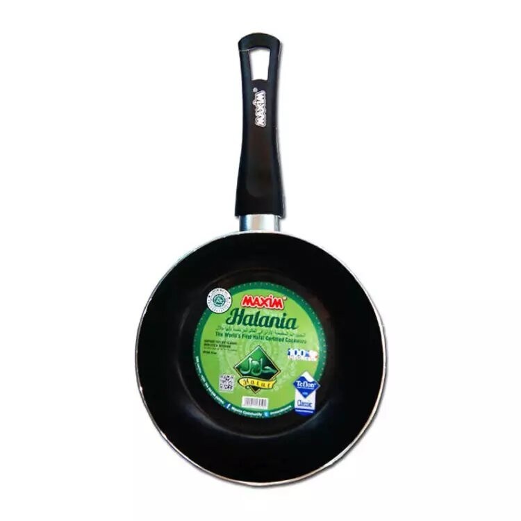 Maxim Halania Set 2 pcs Frypan / Panci Wajan Penggorengan Anti Lengket Teflon Halal 20 &amp; 22 cm (Hijau) Cuci Gudang
