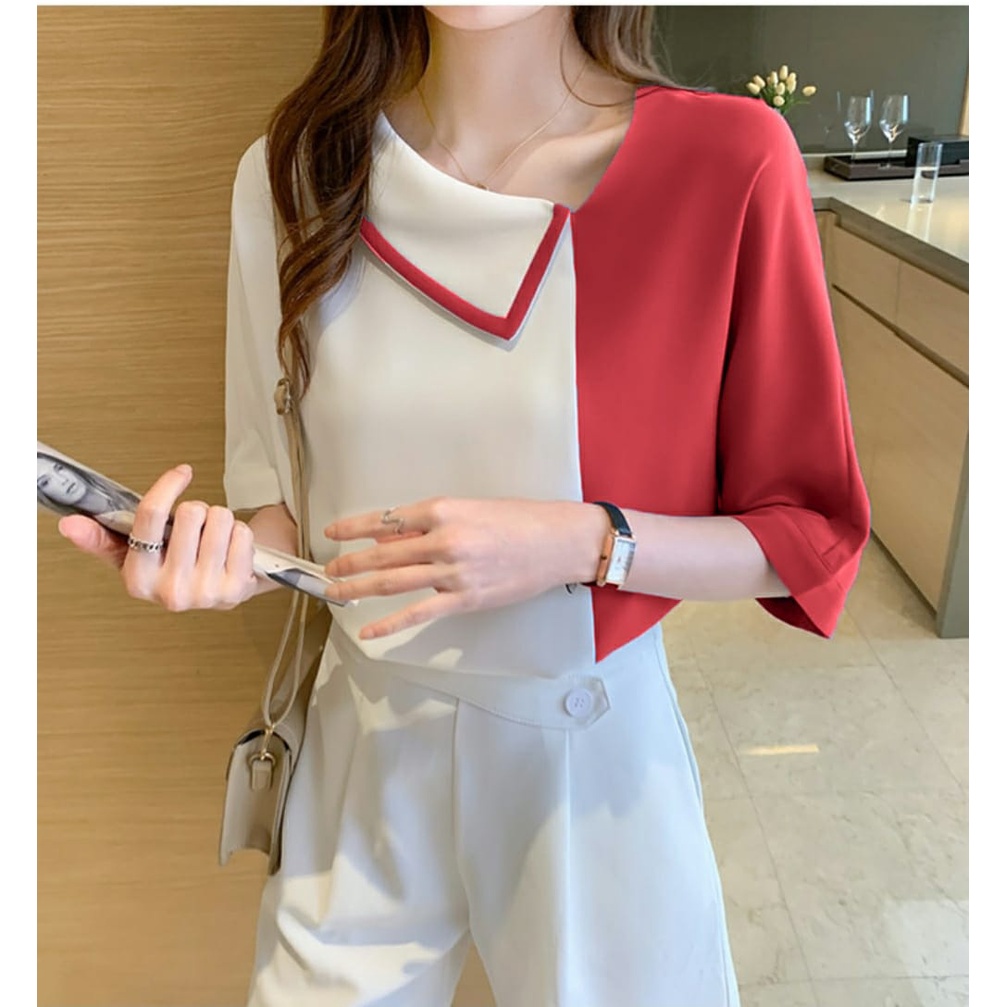 JYACOLECTION-BLOUSE WANITA TERBARU-BLUS NATAL-BLOUSE KOREA-BAJU ATASAN WANITA-BLOUSE MURAH-PROMO