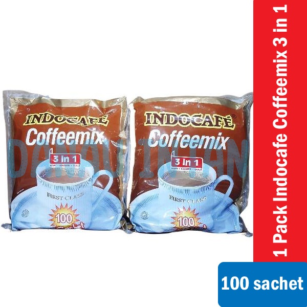 

1 Pack (Isi 100 Sachet) Indocafe Coffeemix 3 In 1 / Kopi Bubuk Instan