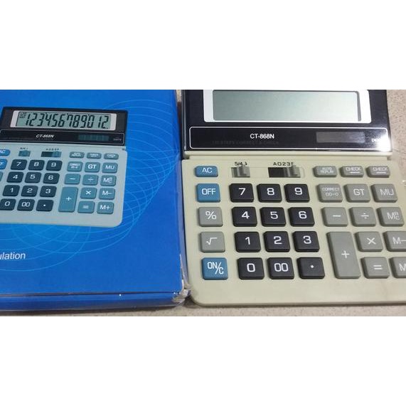 

KALKULATOR 16 CM CT868 2 POWER 12 DIGITS + AUTO REPLAY+ CHECK +CORRECT