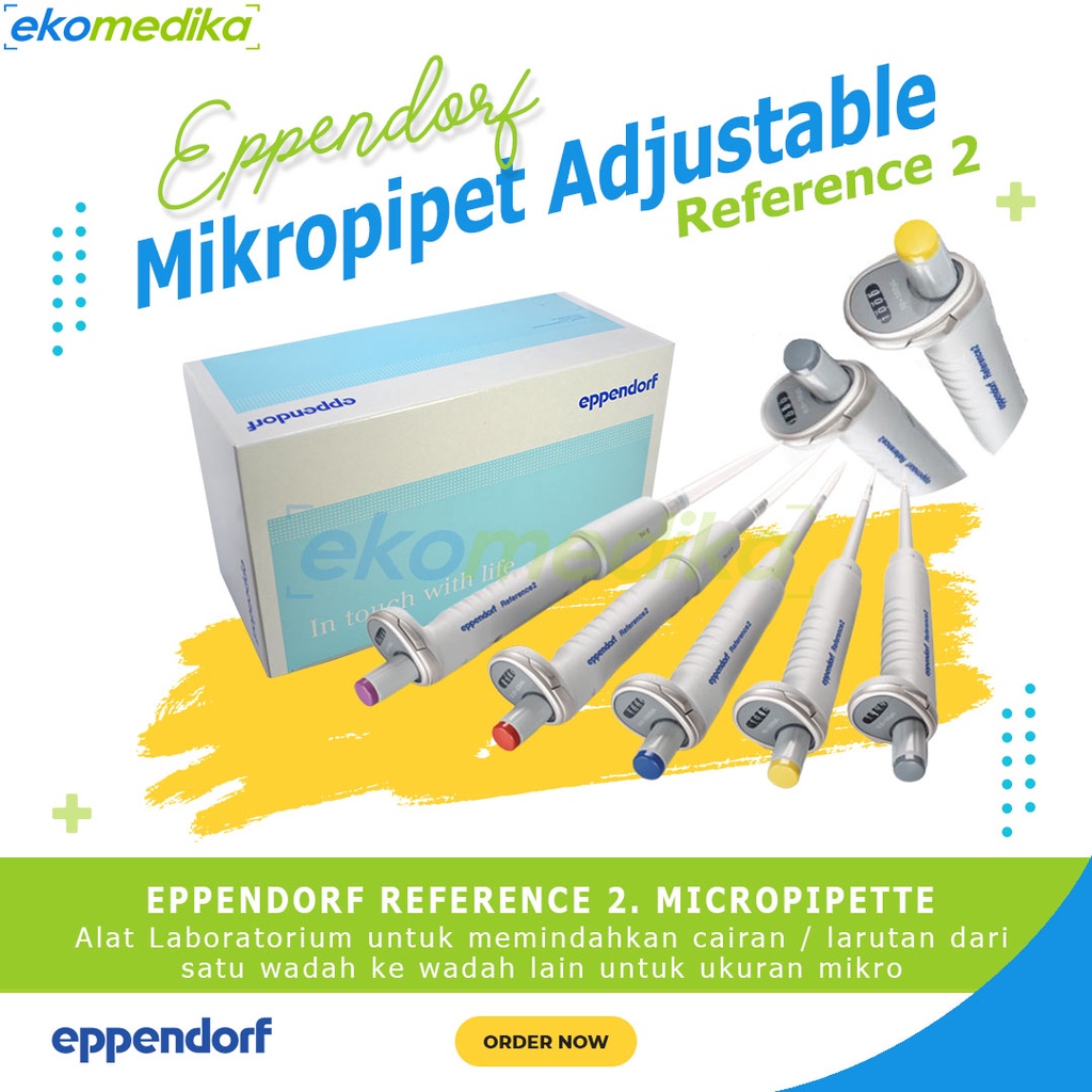 Eppendorf Mikropipet Reference 2 - Micropipette Adjustable 0.5-10 ul , 10-100ul , 100-1000 ul With B
