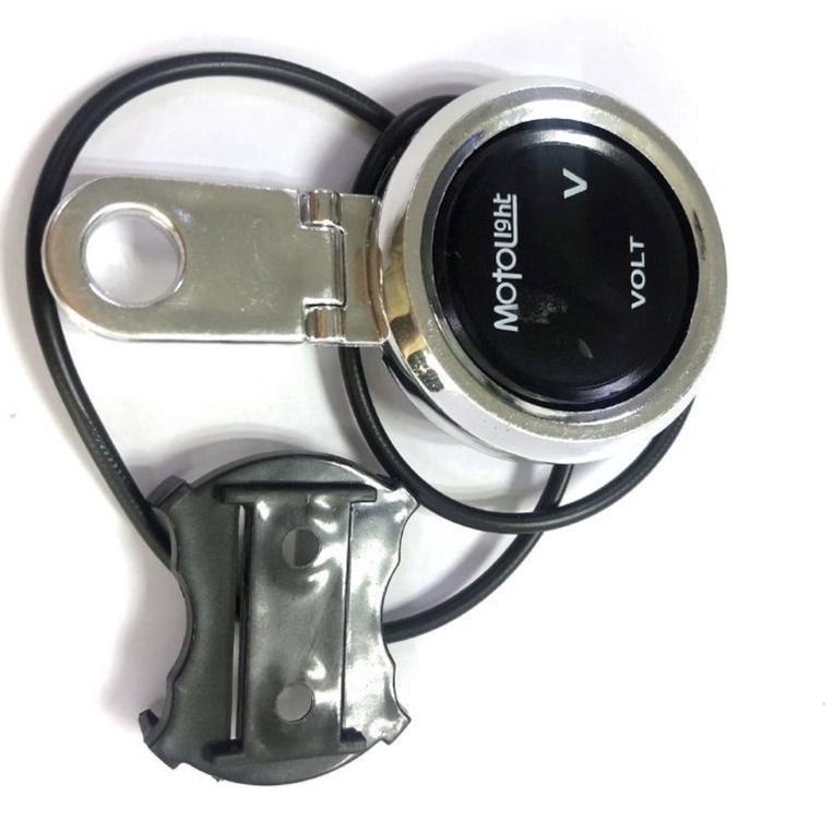5Z5 Voltmeter Aki Digital BULAT Led Plus Breket Dudukan Spion Volt Meter Universal Nmax x Scoopy