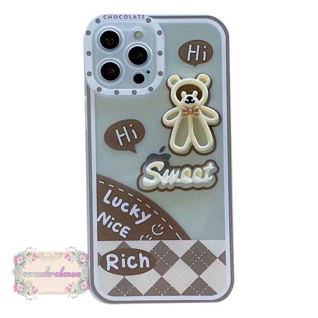 SS111 SOFTCASE 3D CUTE BEAR REALME C33 5 5I 5S C3 8 8I 9 PRO C11 C12 C15 C25 NARZO 50A C15 C17 7I C20 50I C21 C21Y C25Y C30 C31 C35 50A PRIME V13 SB4302