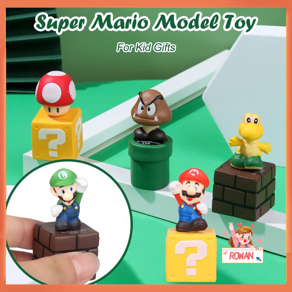 R-flower 5pcs / set Mainan Action Figure Super Mario Bros Untuk Anak