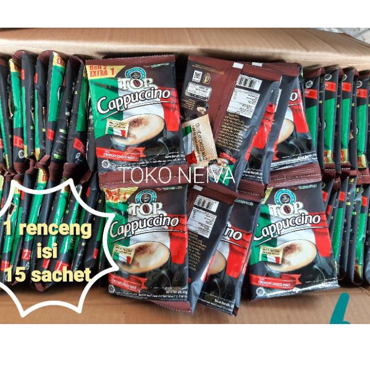 

Flash Sale--TOP COFFEE CAPPUCCINO 1 RENCENG ISI 15 SACHET