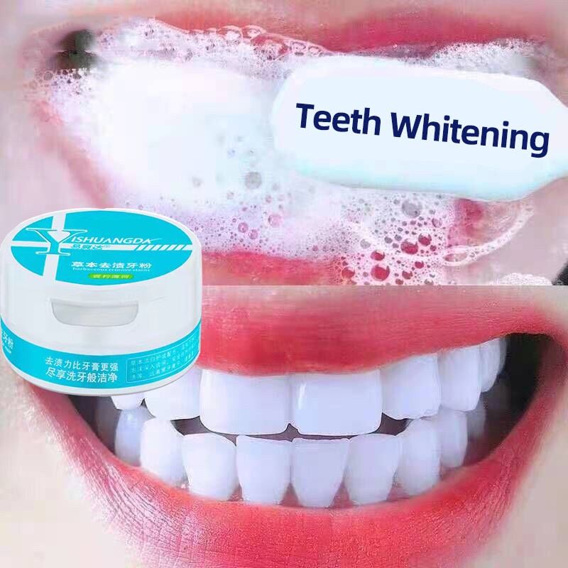 【O'RANNLE】Teeth Whitening Powder 50gr odol Pemutih Gigi Dan Karang Gigi Pen Pembersih Karang Gigi Memutihkan Gigi Perawatan Diri Teeth Whitening Powder Bubuk Serbuk Pemutih Gigi Permanen