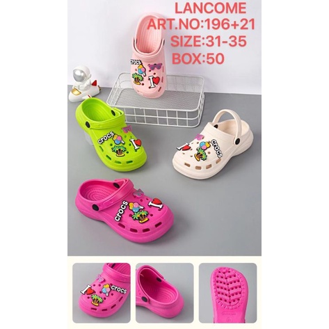 Sandal Baim Bustong Anak Sandal Selop Wedges Clog Jelly Wanita Rubber Empuk Sandal Fuji Versi Anak Crocss