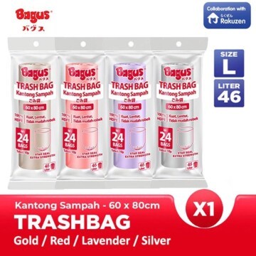 

Bagus Trash Bag Kantong Sampah Roll 60x80cm 24's-46L (size L)