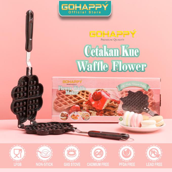 FLOWER WAFFLE MAKER LOYANG CETAKAN KUE - GOHAPPY GHC52