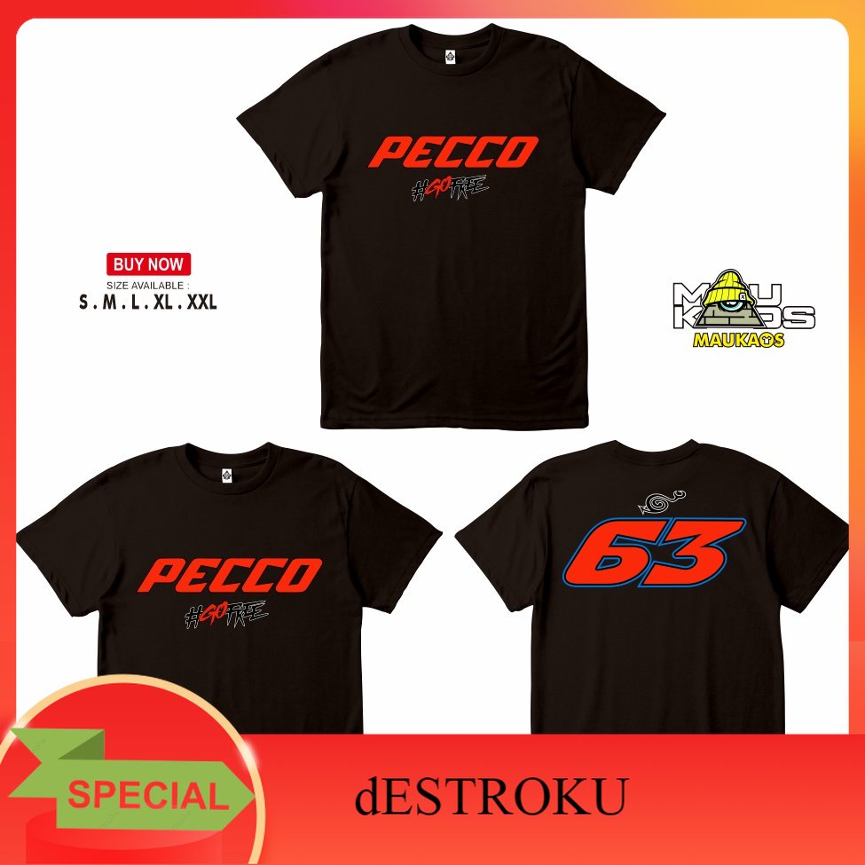 dESTROKU Kaos Otomotif Motogp FRANCESCO BAGNAIA PECCO 63