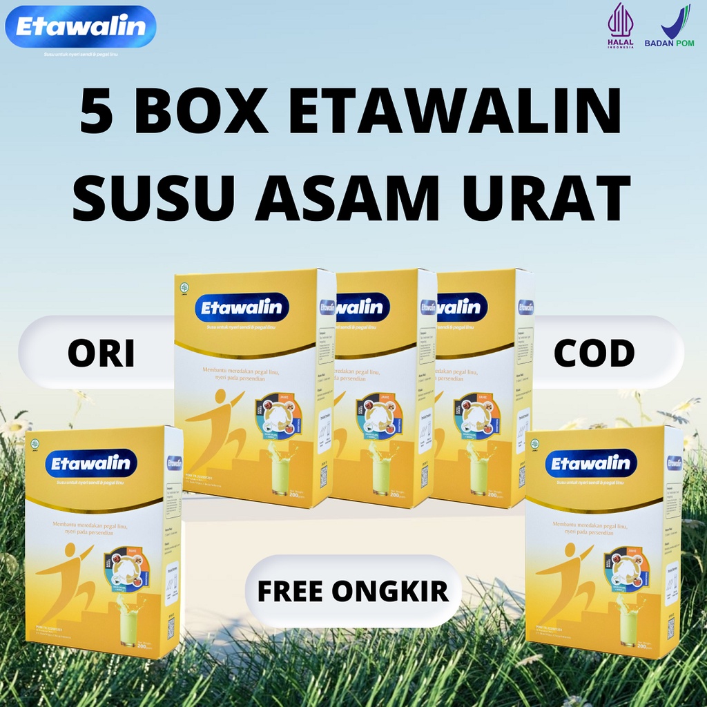 

5 BOX SUSU ETAWALIN DARI SUSU KAMBING ETAWA DAN BAHAN ALAMI LAINNYA UNTUK ATASI ASAM URAT DAN PENYAKIT SENDI DISTRIBUTOR RESMI