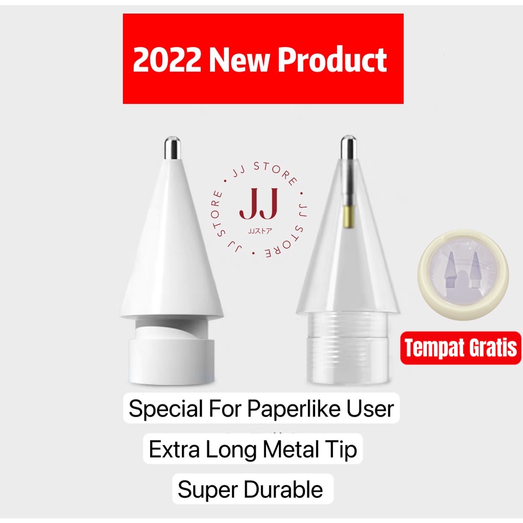 stainless metal replacement tip nib for apple pencil gen 1 2 special untuk paperlike user