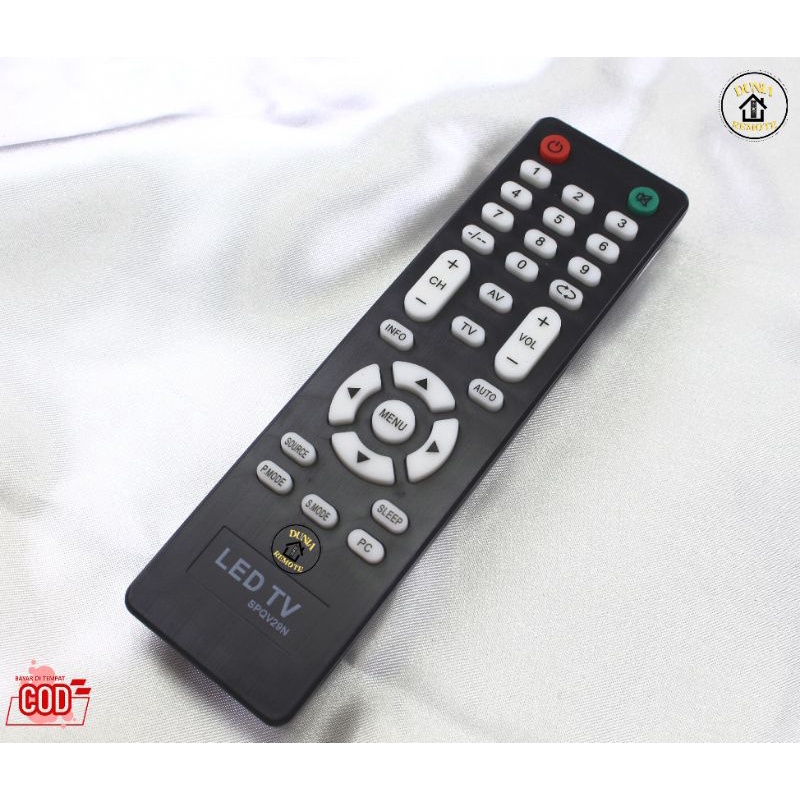 Remot Remote TV SPQV29N Aoyama ikedo JUC LED TV China tanpa setting