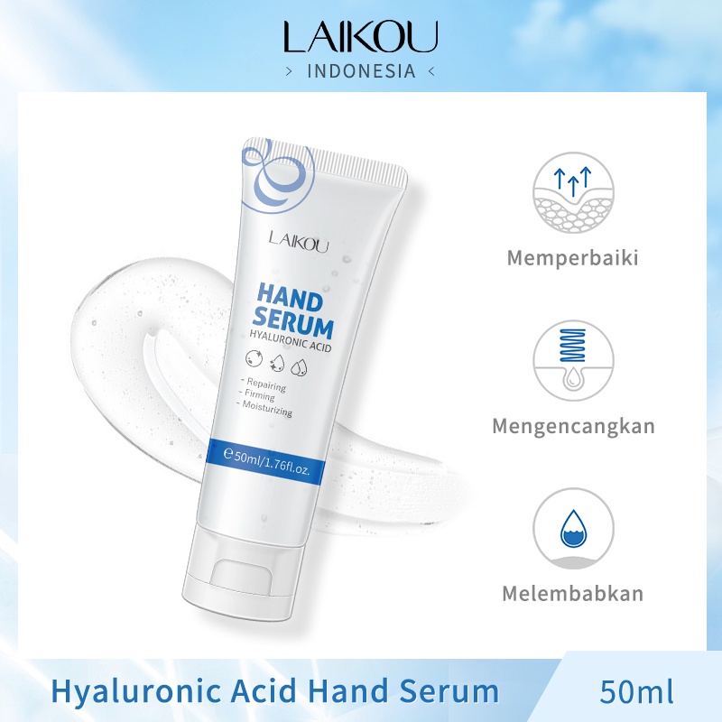 LAIKOU Hyaluronic Acid Hand Serum Menghidrasi Hand Cream Anti Pecah-pecah Menghaluska 50ml