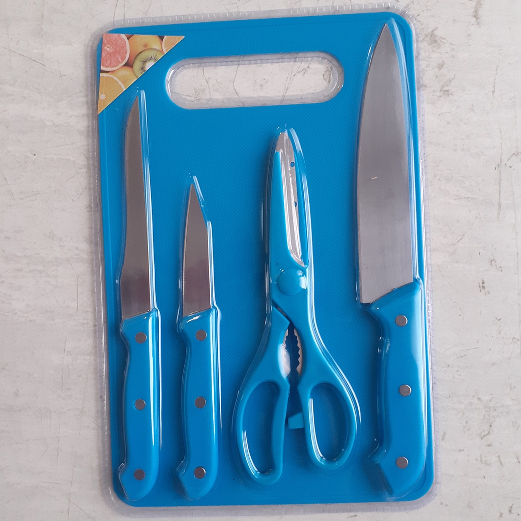 Pisau Set Talenan 7 In 1 Kitchen Knife Full Set Pisau Dapur Murah Pisau Talenan Gunting Dapur