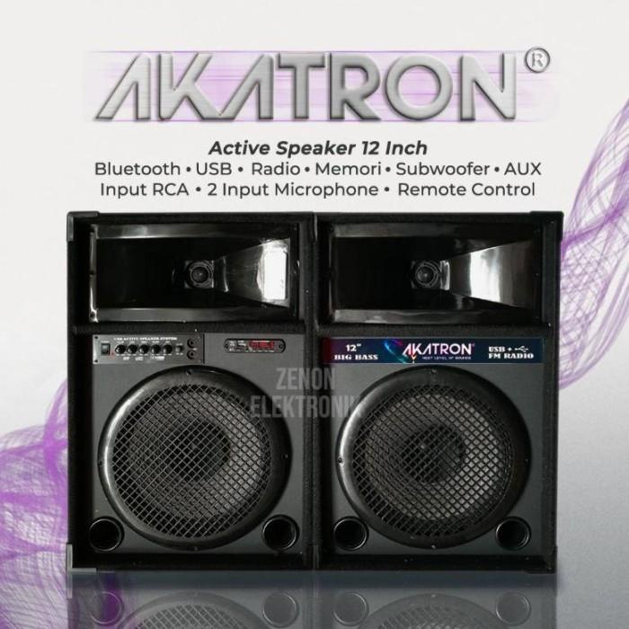 Speaker Aktif Akatron 12 IN Inch Inchi Subwoofer Dapat 2 Box Lebih