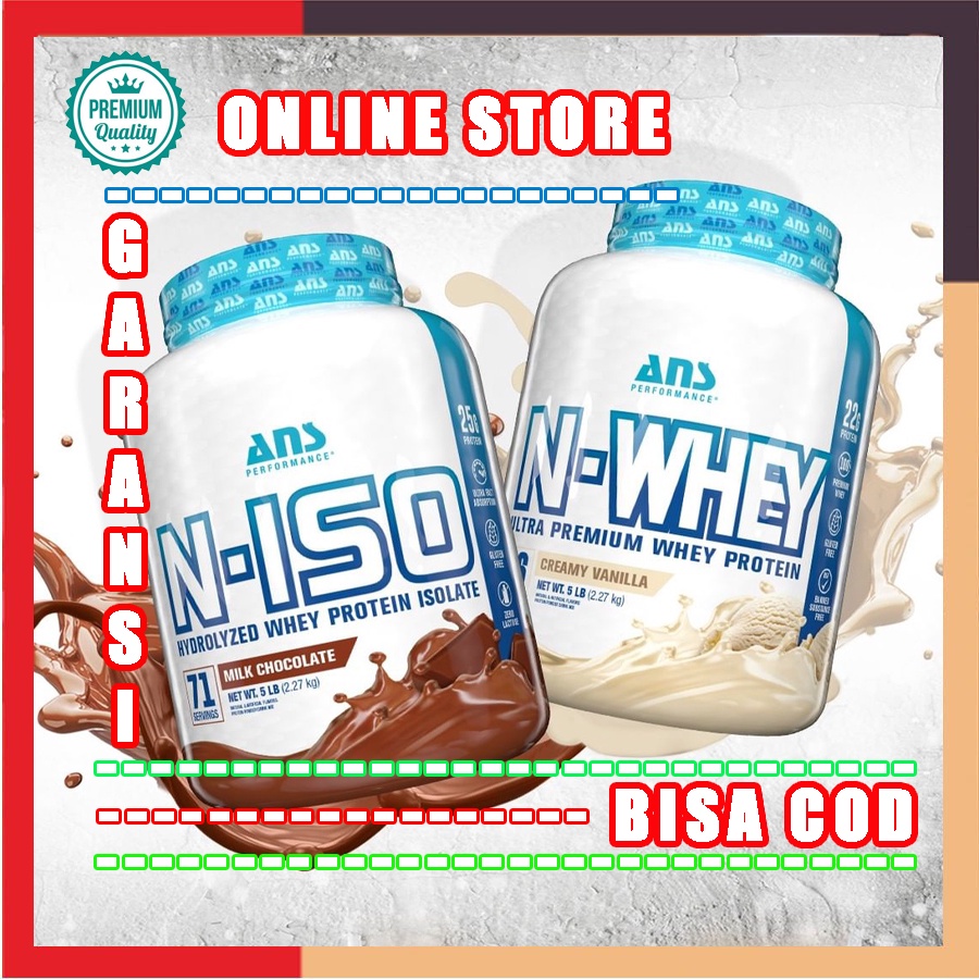 ANS PERFORMANCE N ISO 5 LB HYDROLIZED WHEY PROTEIN ISOLATE N-ISO PURE ISOLATE BLEND PROTEIN MURNI OR
