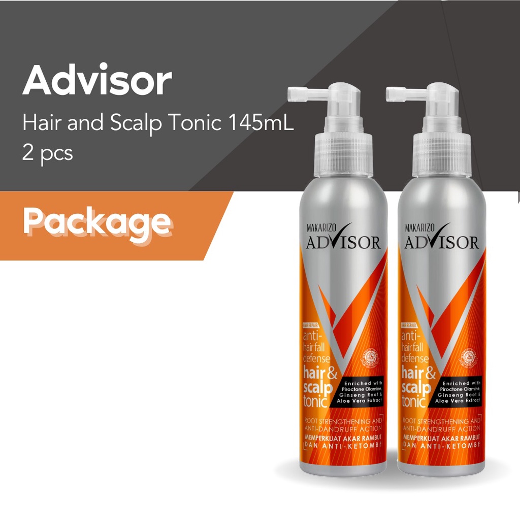 PAKET ISI 2 - Makarizo Advisor Hair & Scalp Tonic 145mL