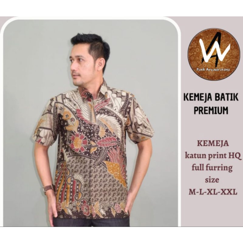 Jual Batik Pria Modern Lengan Pendek Terbaru Full Furing Premium ...