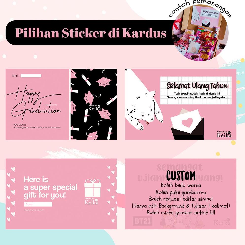 

TREND Snack Box 2 | Hampers Gift Ultah Kado Cewek Cowok Warna Hitam Pink Merah Snackbox Parcel Ulang Tahun ✡ 865