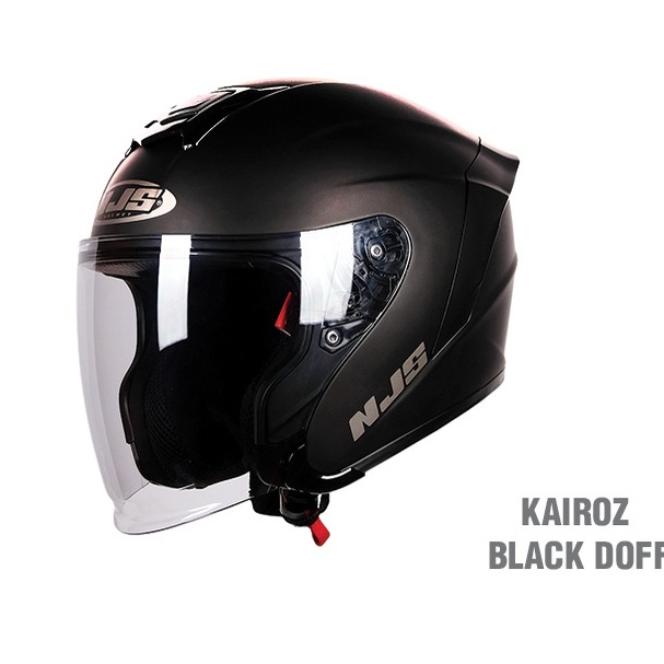Helm NJS KAIROZ READY STOCK Half Face Helm NJS Kairoz-HITAM DOFF