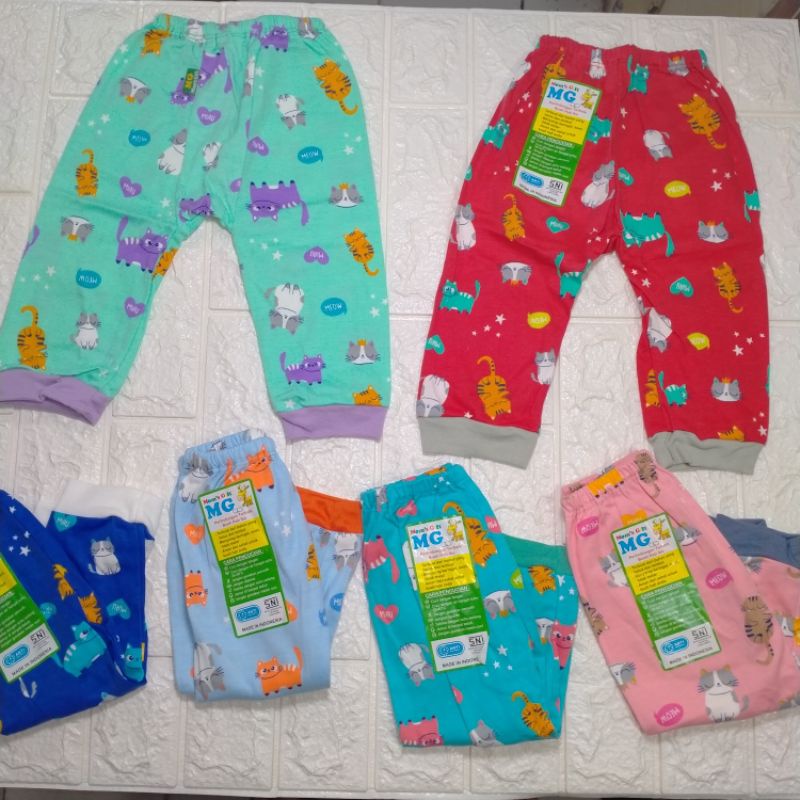 12 PCS CELANA PANJANG MOMS GIFT WARNA PRINT || CELANA PANJANG ANAK BAYI BABY WARNA MG MOMSGIFT WARNA