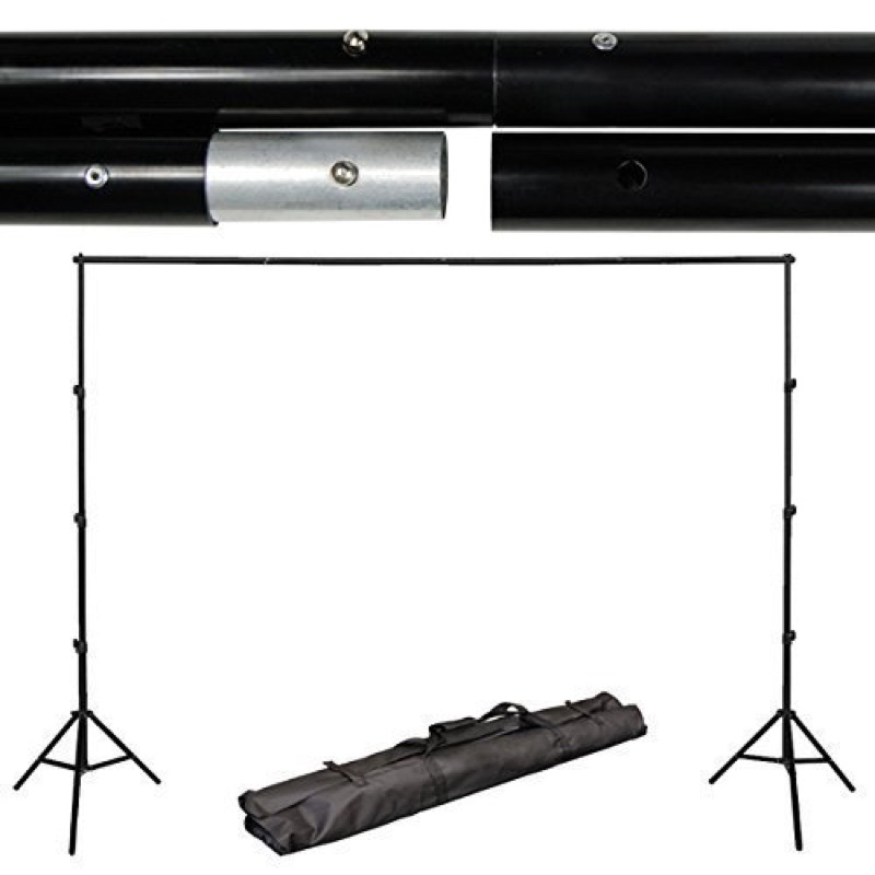 TaffSTUDIO Bracket Stand Backdrop Foto Studio 190 x 300 cm - BS-300 - Black