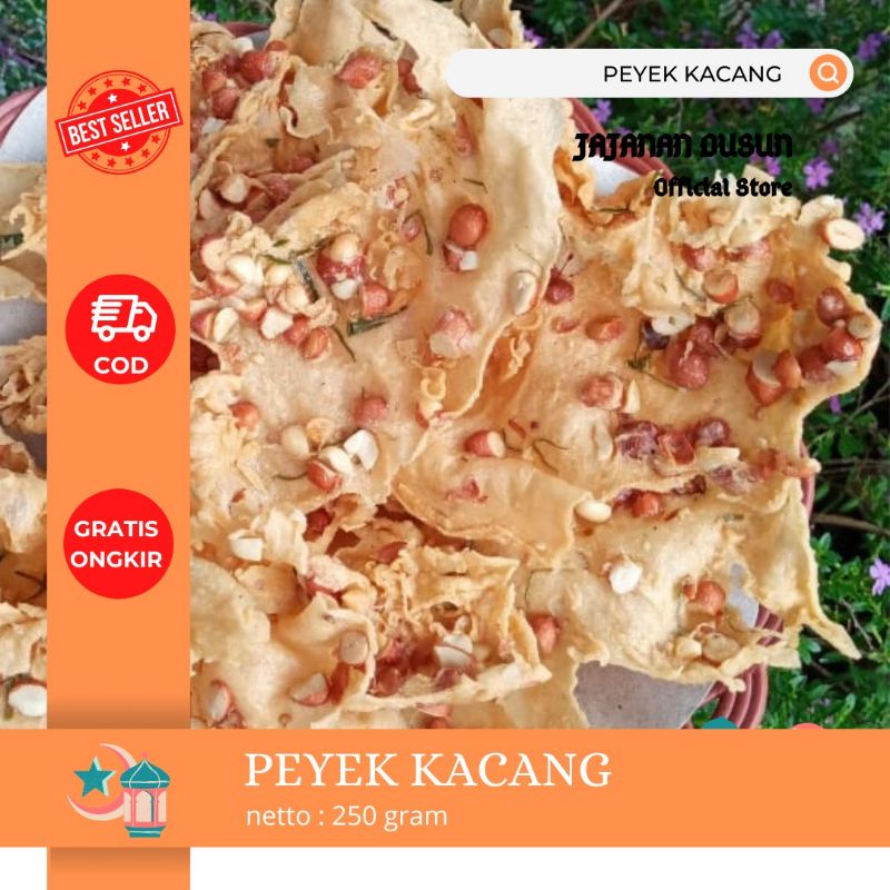 

peyek kacang 250 gram / peyek kacang renyah