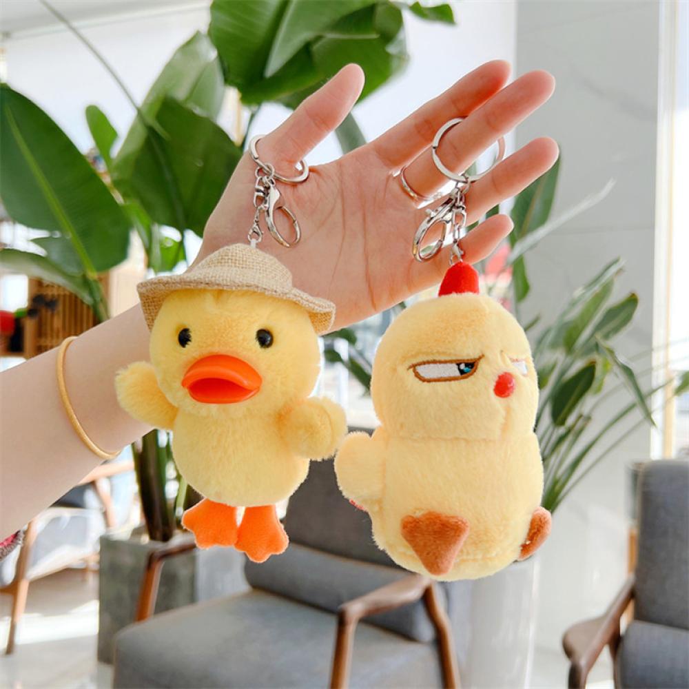 Timekey Mainan Boneka Plush Bentuk Angry Chicken 12cm Untuk Gantungan Kuncitashadiah Natalulang Tahun F2S7