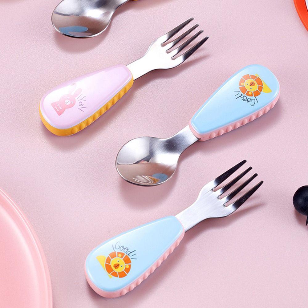 Preva Set Alat Makan Balita Dengan Kotak Penyimpanan Makan Bayi Stainless Steel Spoon Fork Set