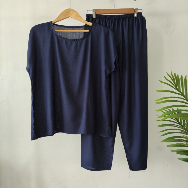 PAKET 4 PCS 100 RB SETELAN ANDIN / SECEL PAJAMAS/BAJU TIDUR SANTAI-ABU 4 PCS