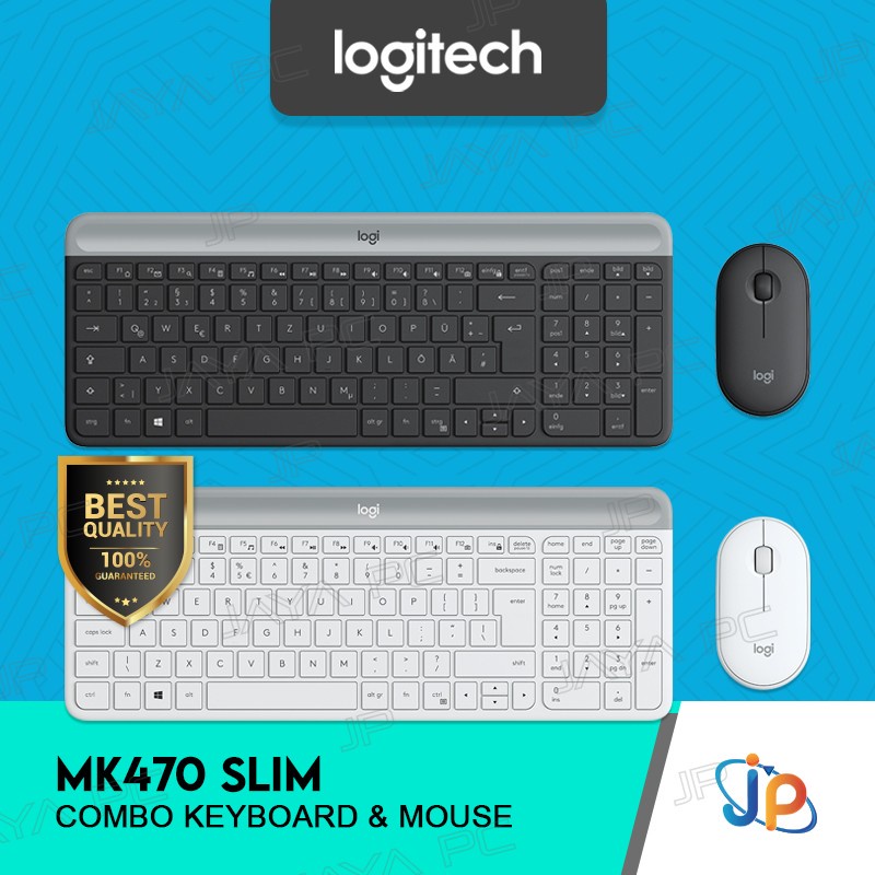 Logitech Combo Wireless Keyboard & Mouse MK470 Slim