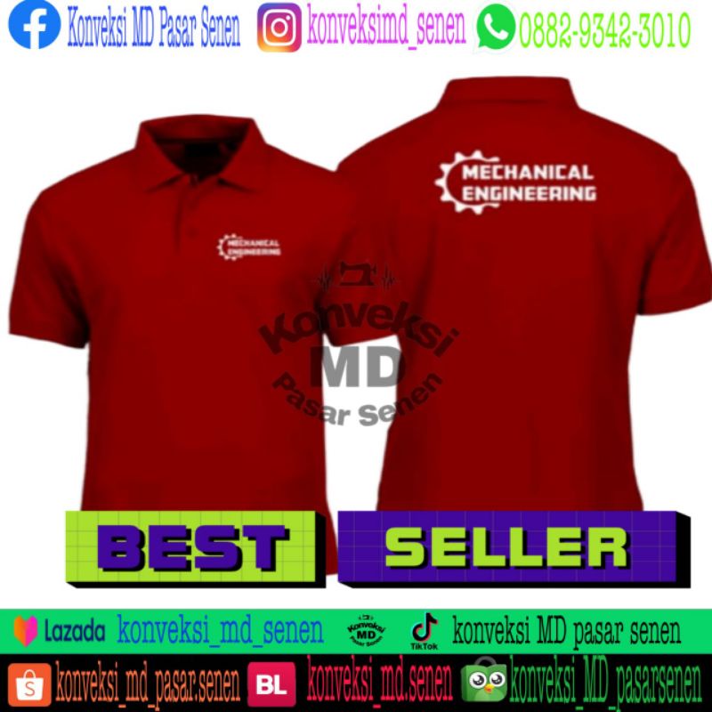 kaos polo shirt mekanik engginering/kaos polo shirt mekanik full bordir/kaos costum