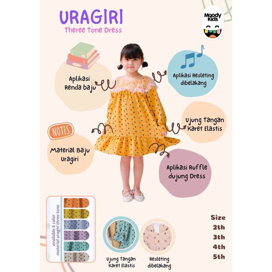 Uragiri Three Tone Dress by Moody Kids