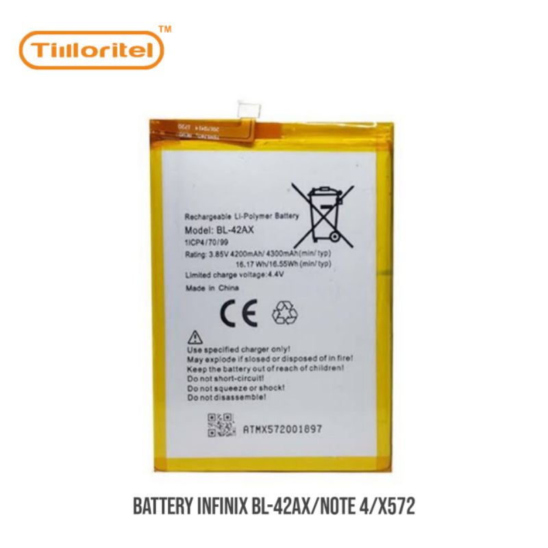 BATTERY INFINIX BL-42AX/NOTE 4/X572