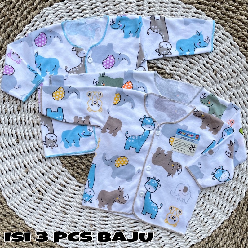 3 PCS Baju Lengan Panjang Bayi Bayi Atasan Bayi Baju Newborn Baju Bayi Baru Lahir Gift Bayi Hadiah Lahiran Bayi DNW BABY