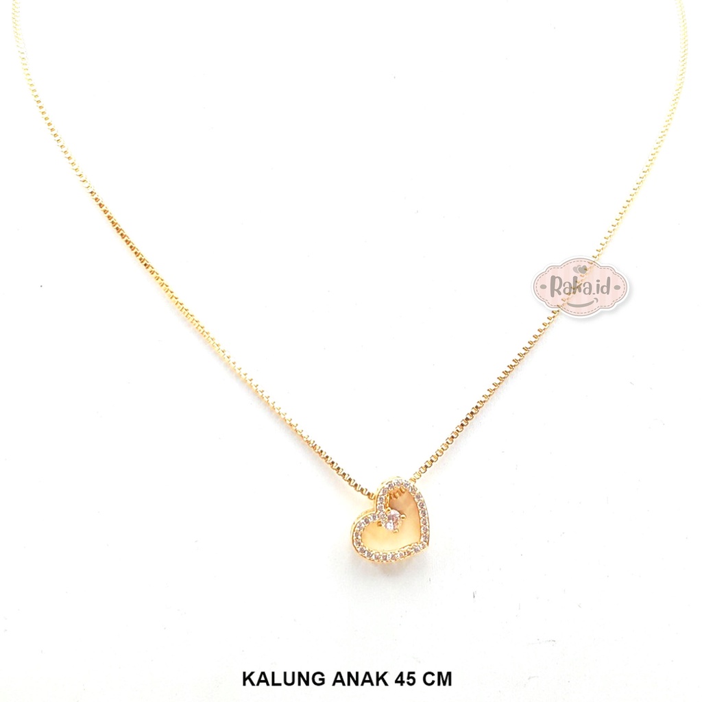 Kalung Wanita / Kalung Dewasa Rantai Italy Motif Love Mata Satu Perhiasan Wanita 1173